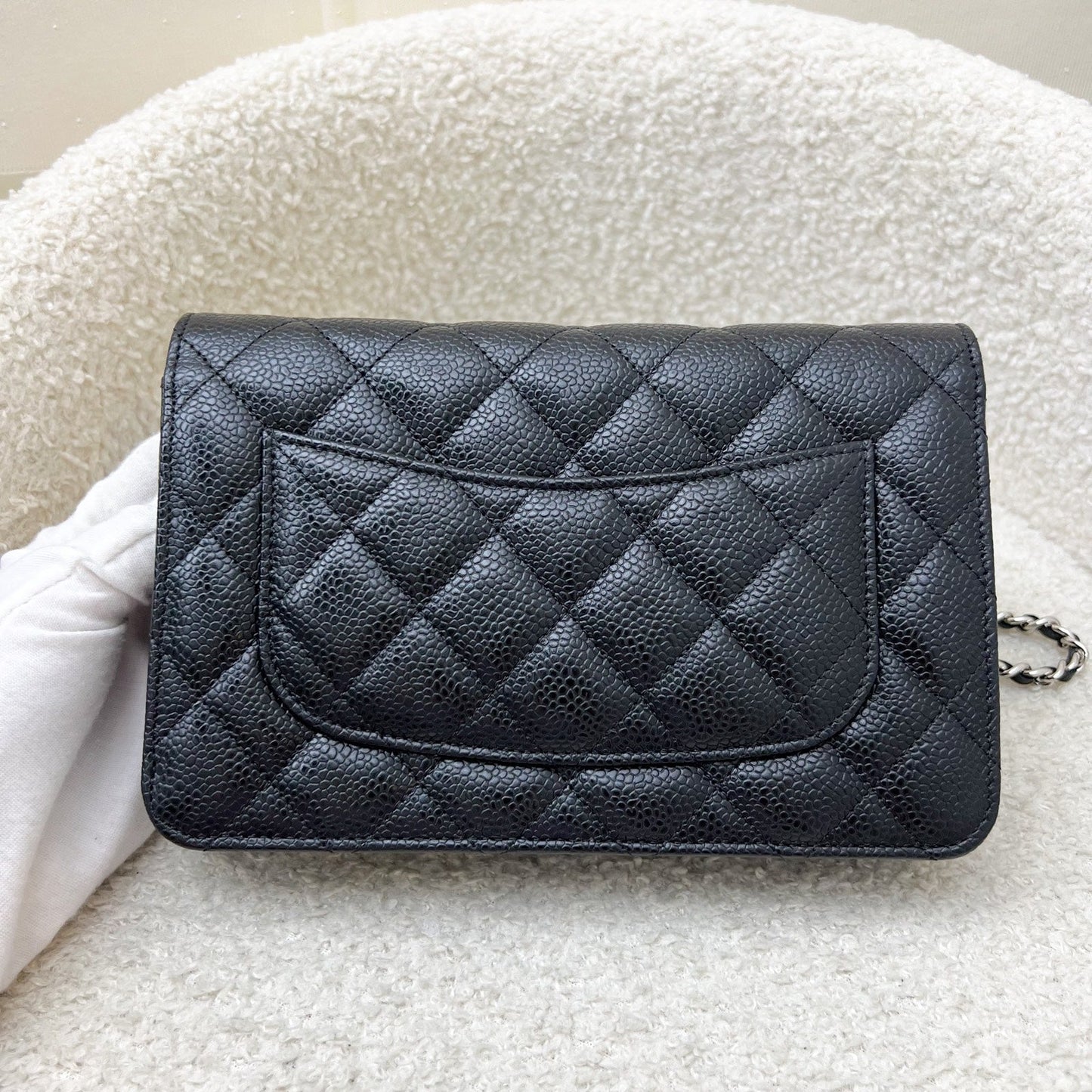 Classic Wallet on Chain WOC in Black Caviar and SHW Classic
