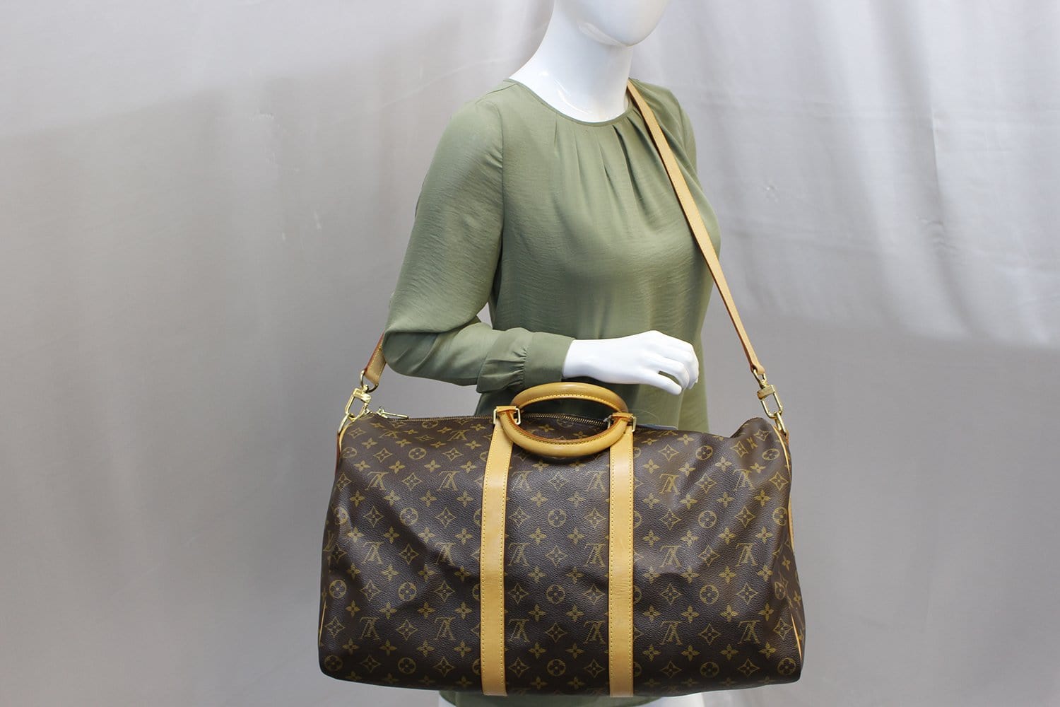 Louis Travel Bag Keepall Bandouliere Monogram Shoulder Bag