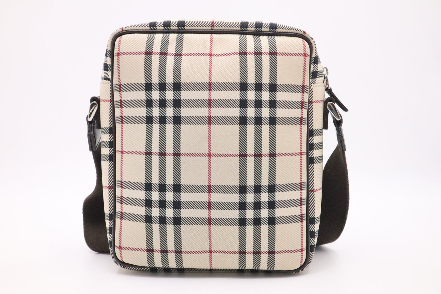 Burberry Crossbody Bag In Check Canvas Beige