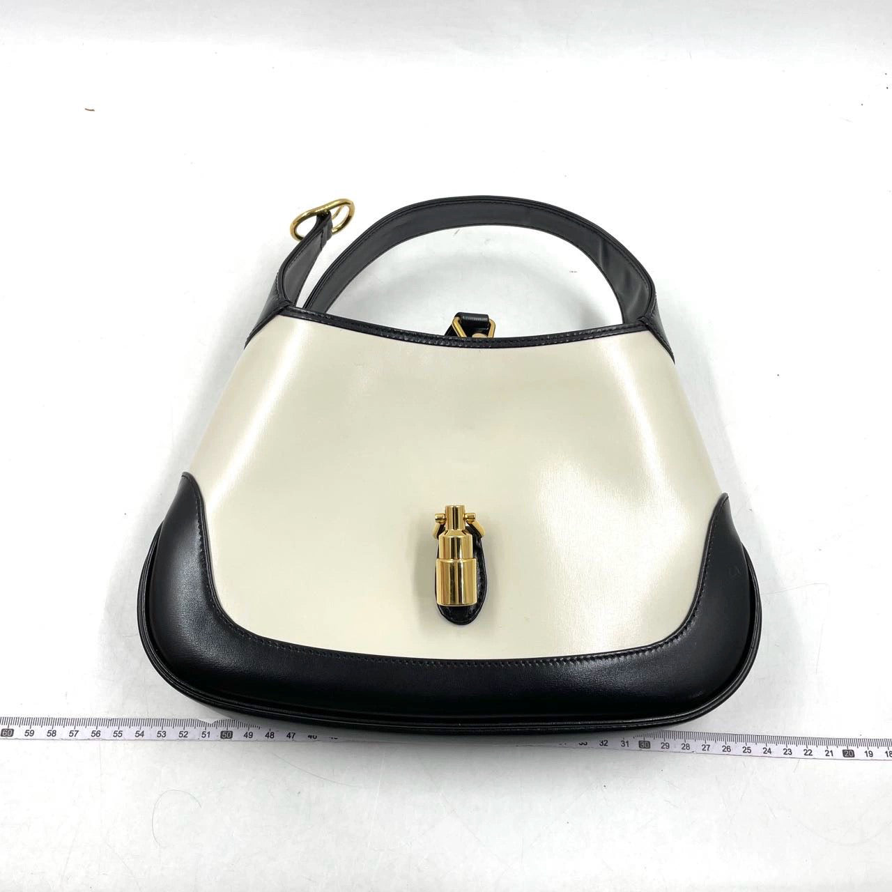 Gucci Jackie & Adjustable Strap Size Leather White Small Handbag