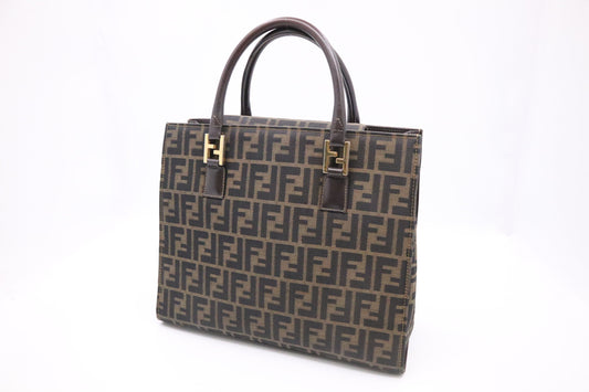 Fendi Handbag In Zucca Canvas Travel Bag