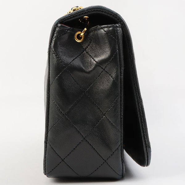 Chanel Around 1990 Made Full Flap Chain Bag Black