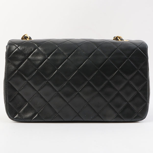 Chanel Around 1990 Made Full Flap Chain Bag Black