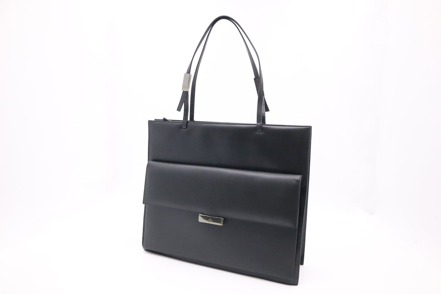Gucci Black Leather Tote Bag