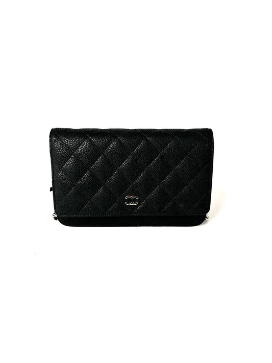 Chanel WOC Wallet on Chain Black Quilted Leather Crossbody Bag