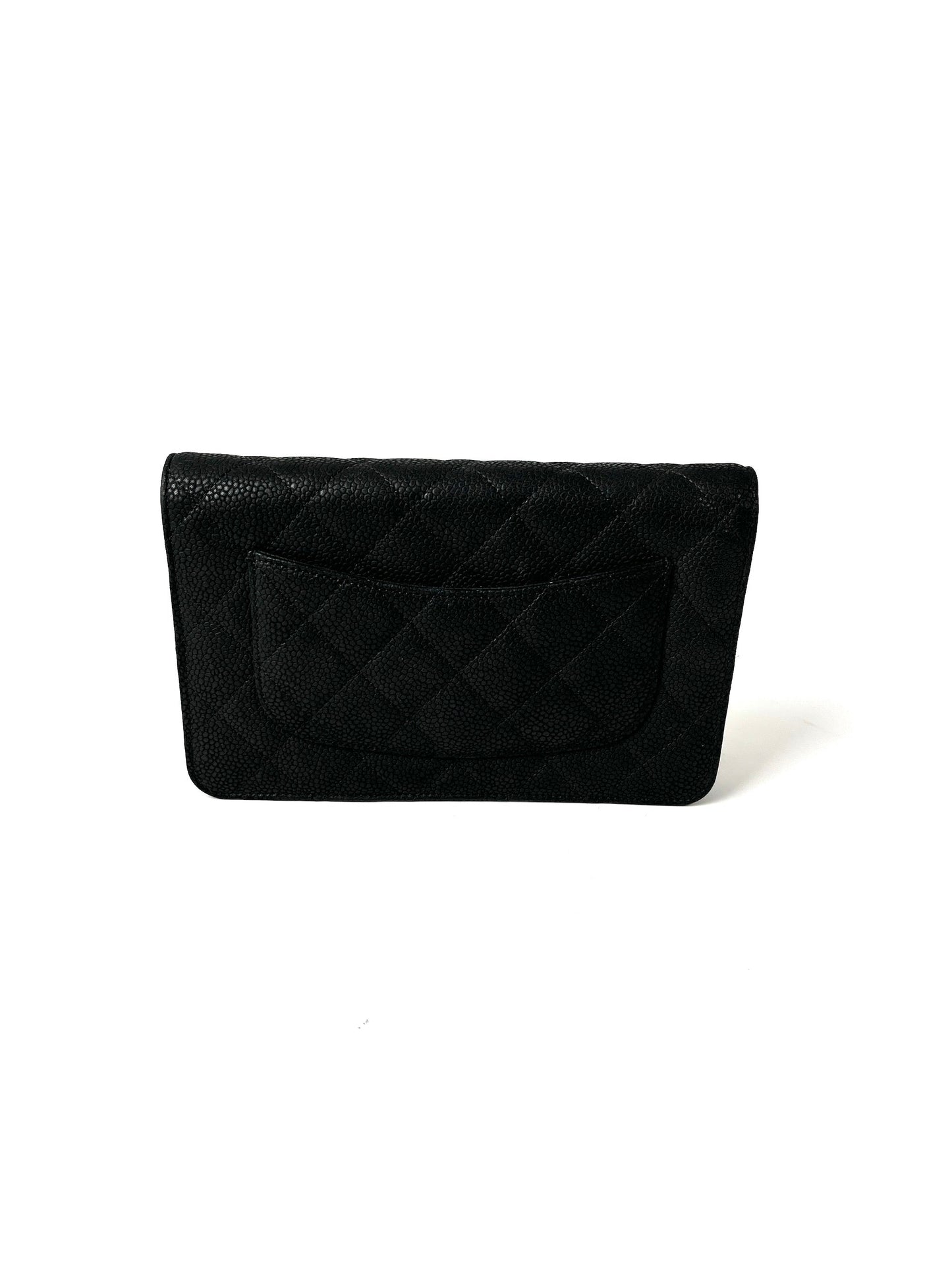 Chanel WOC Wallet on Chain Black Quilted Leather Crossbody Bag