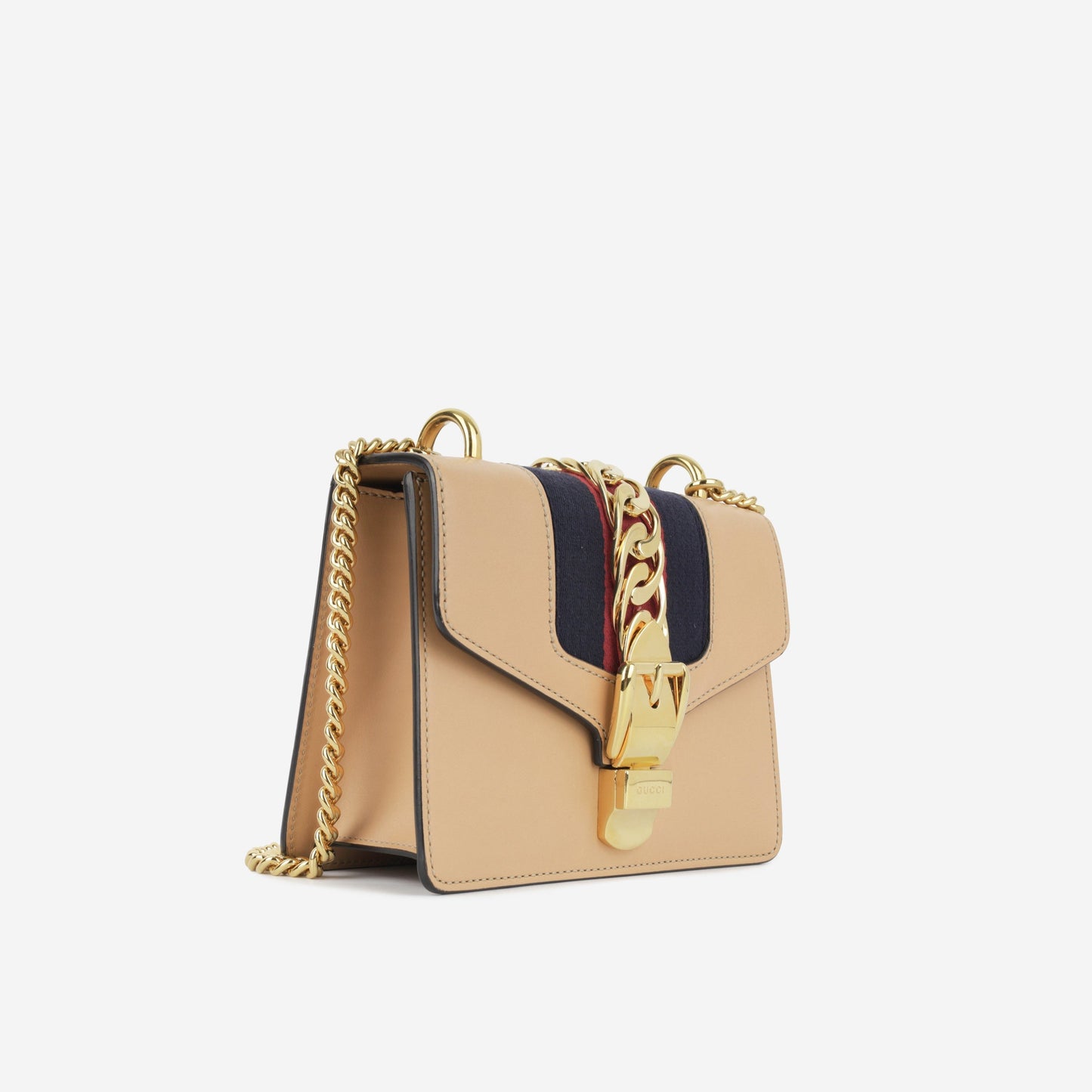 Gucci Sylvie Bag Leather Mini Shoulder Bag Calfskin Ghw