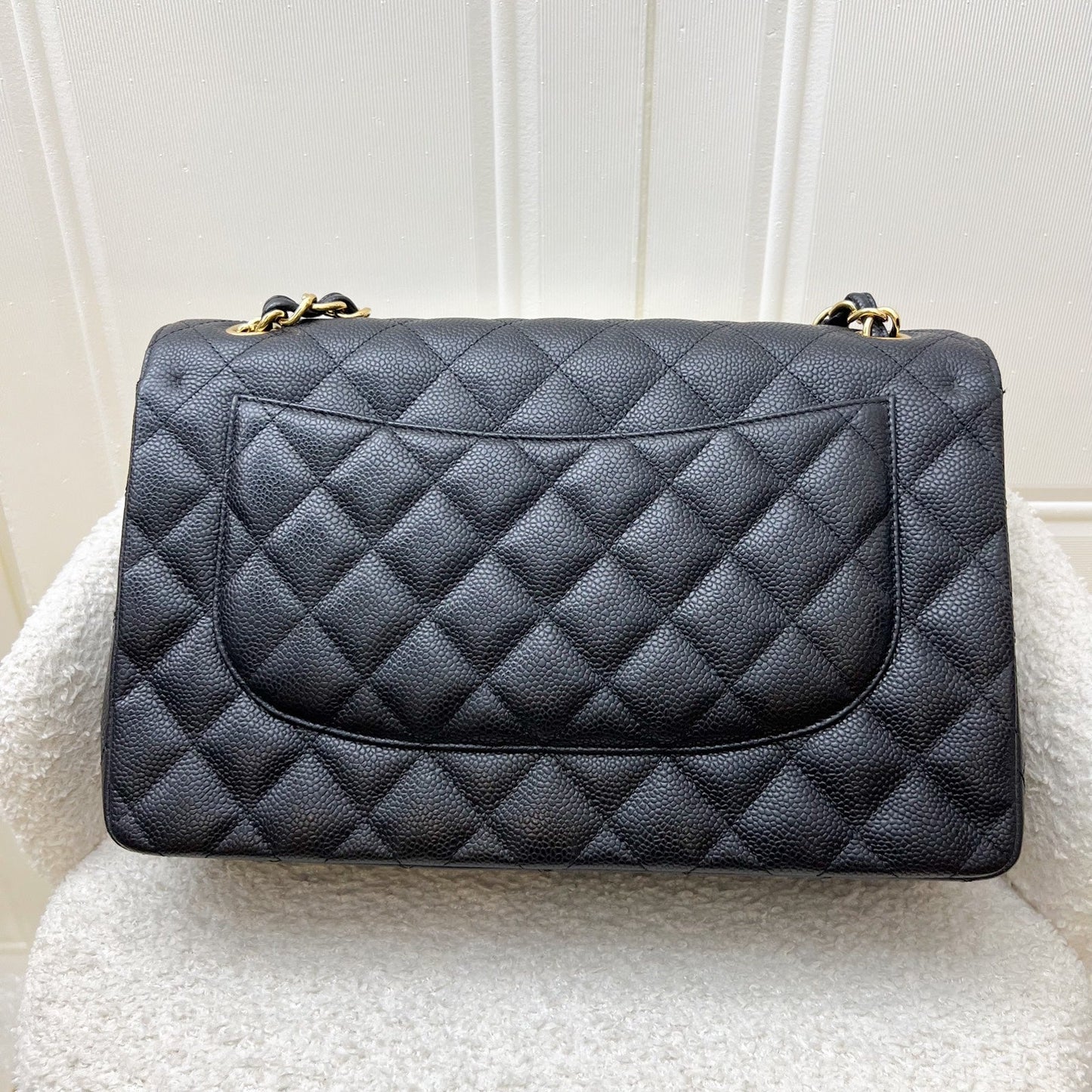 Chanel Jumbo Classic Flap DF in Black Caviar and GHW Accessory