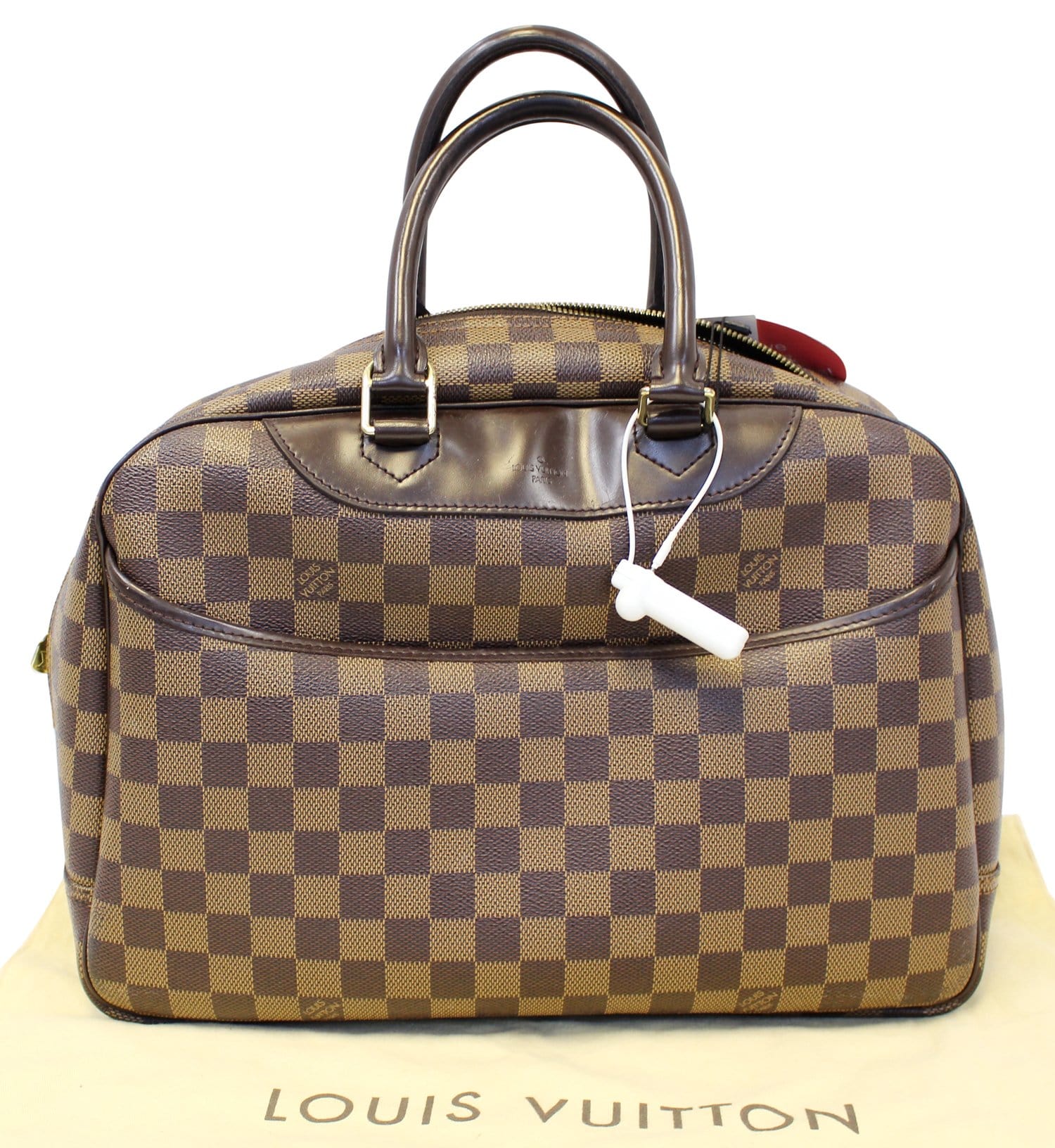 Louis Damier Ebene Deauville Special Order Satchel Travel Bag