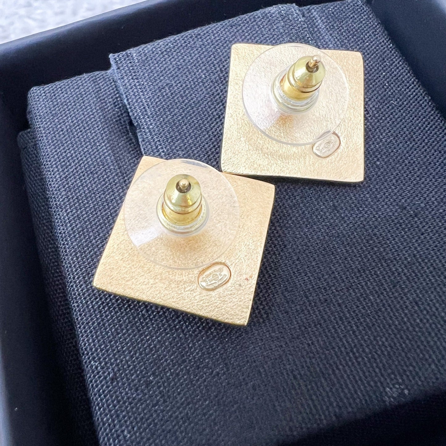 Chanel Square CC Earrings in GHW (Model: ) Jewelry
