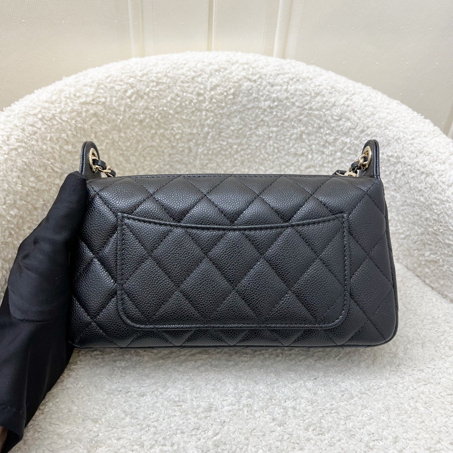 Chanel [Local Set - July 2025] Clutch with Chain in Black Caviar GHW (Model: )
