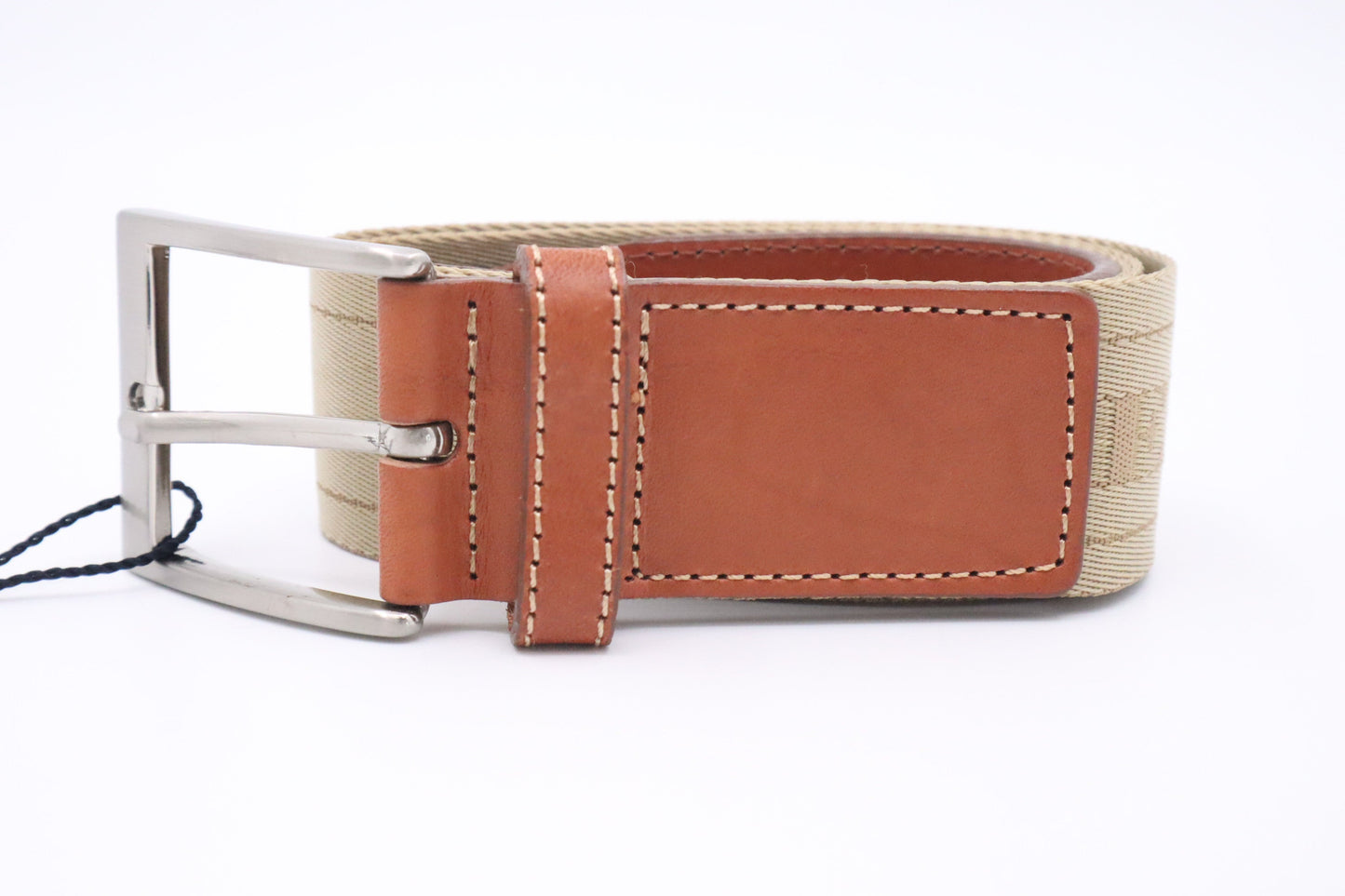 Burberry Belt In Webbing Handbag Leather Brown Beige
