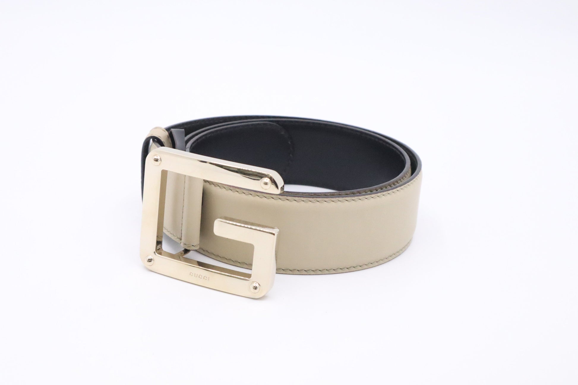Gucci 80 32 Beige Leather Belt
