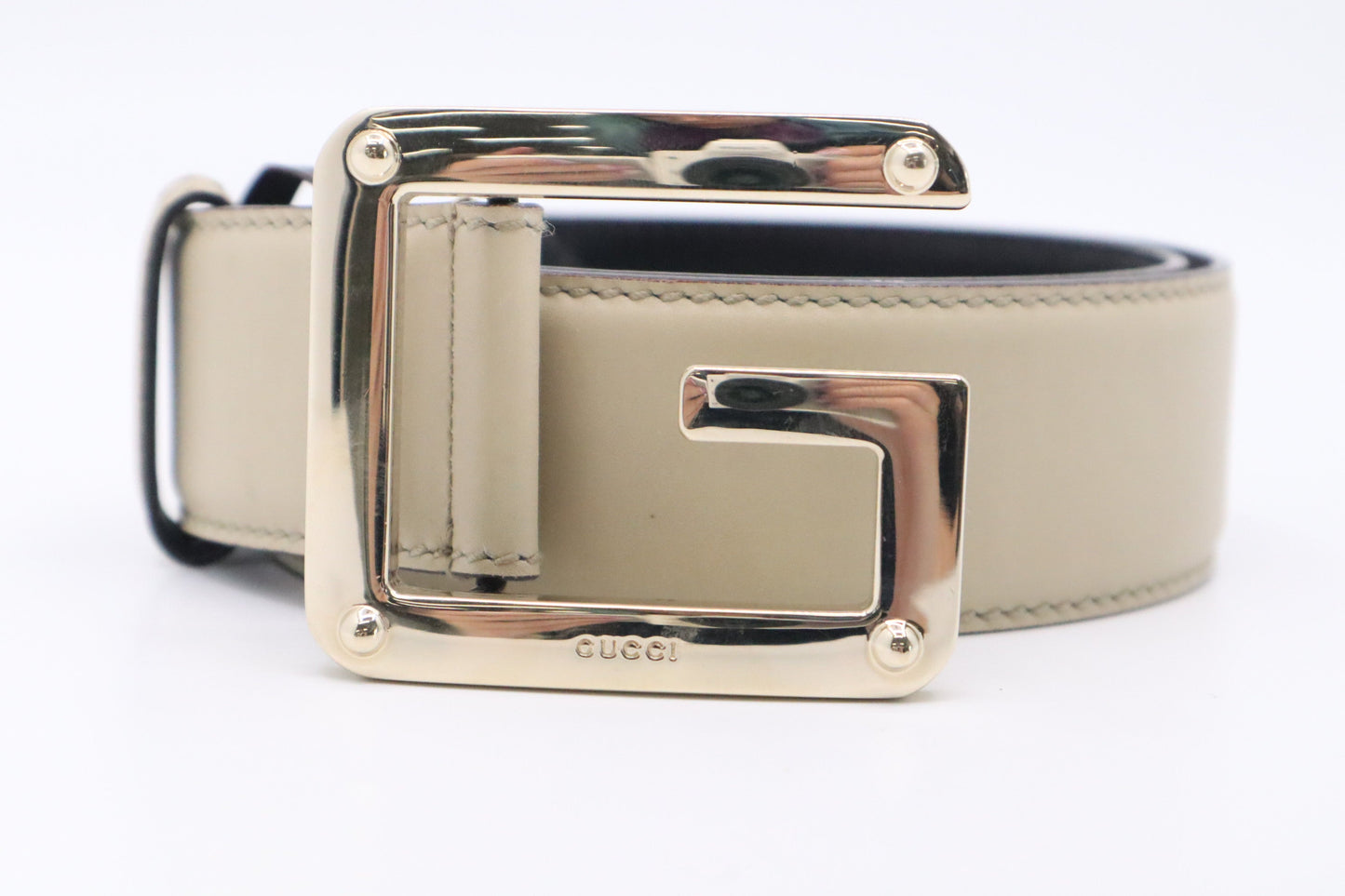 Gucci 80 32 Beige Leather Belt