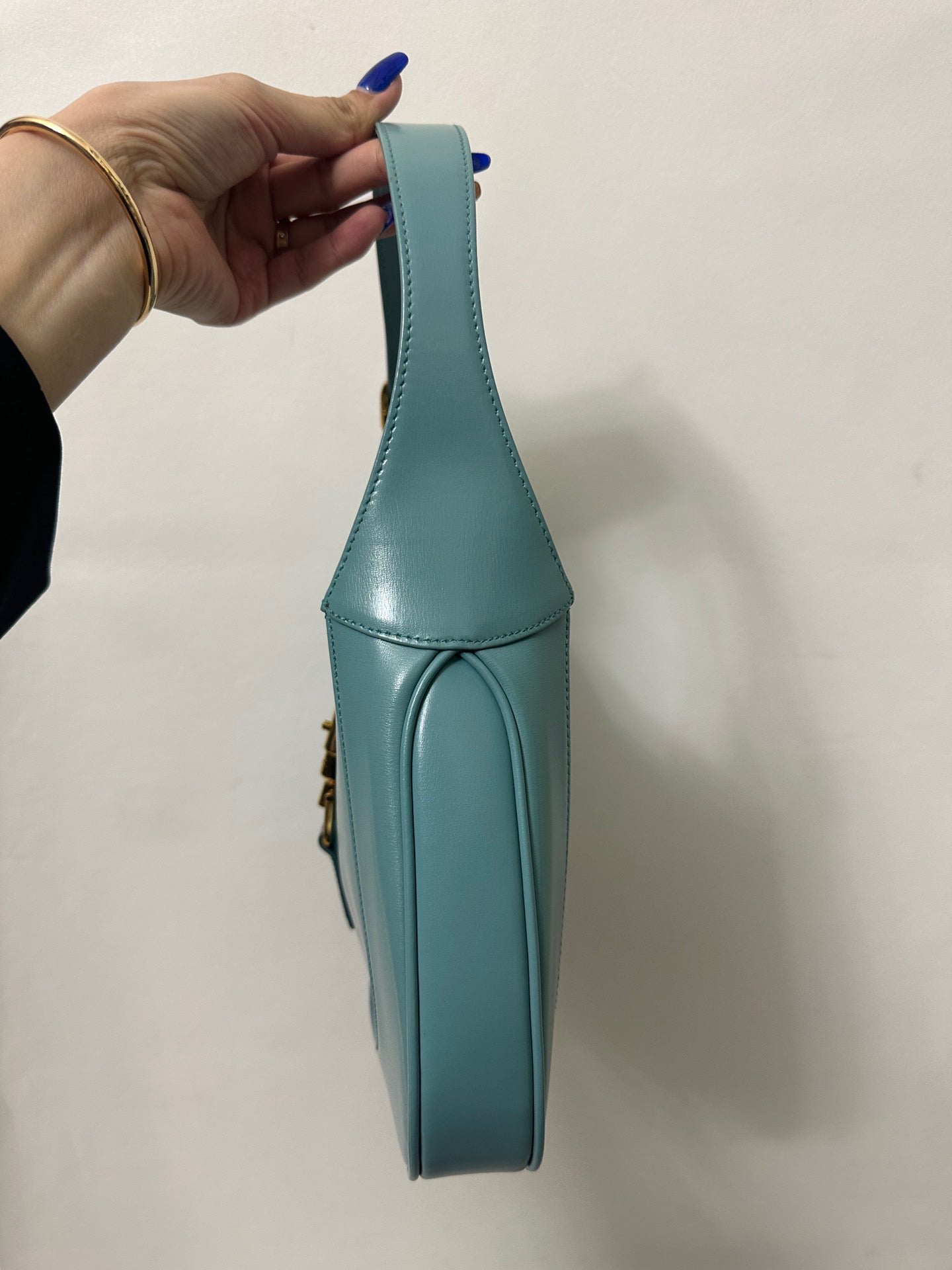 Gucci Jackie Adjustable Strap Blue Small Shoulder Bag