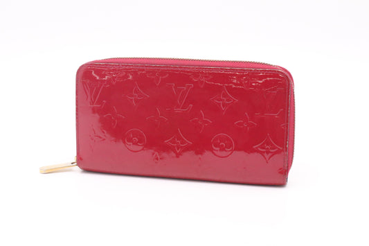 Louis Vuitton Zippy Indian Rose Vernis Leather Wallet Case