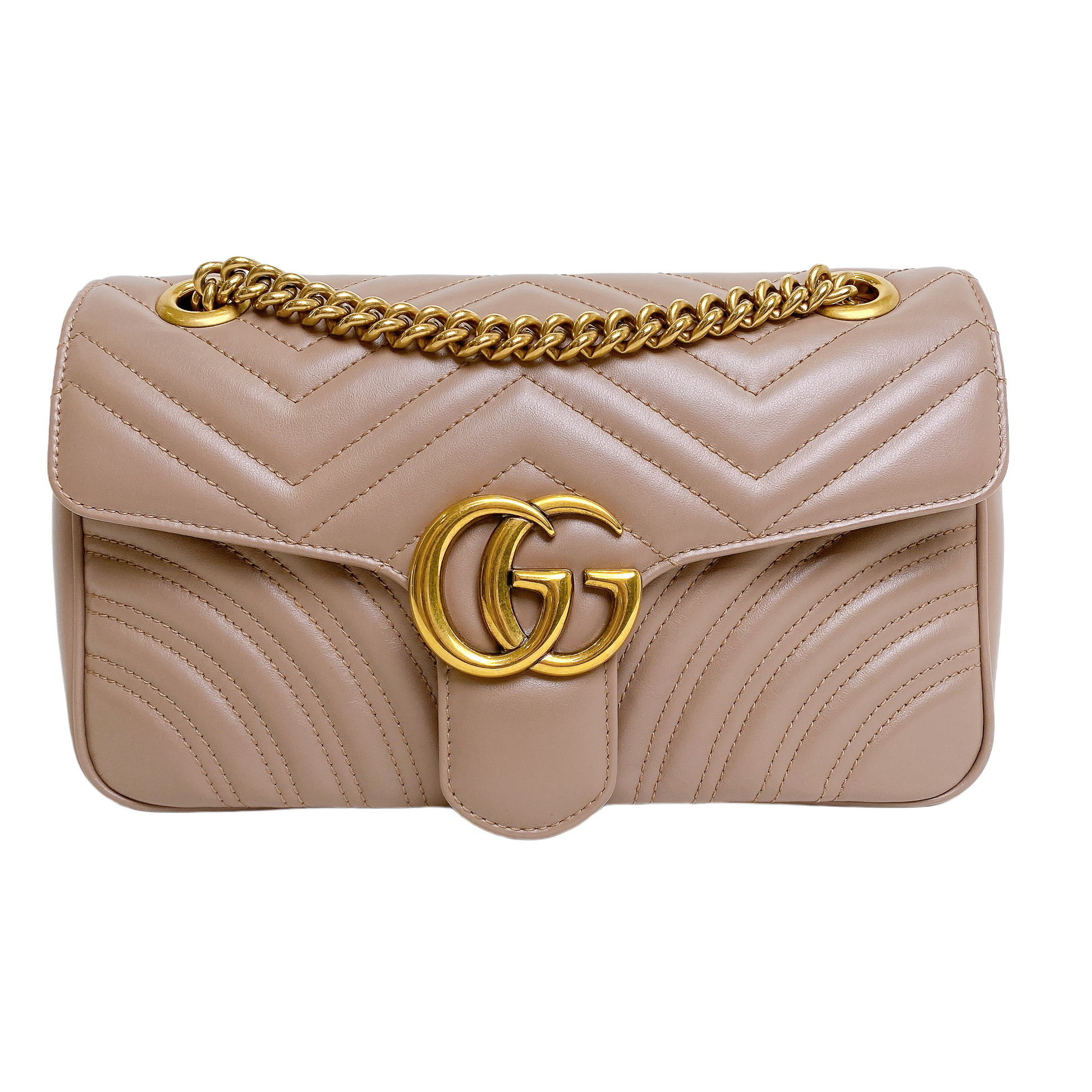 Gucci Marmont In Handbag Beige Small Travel Bag