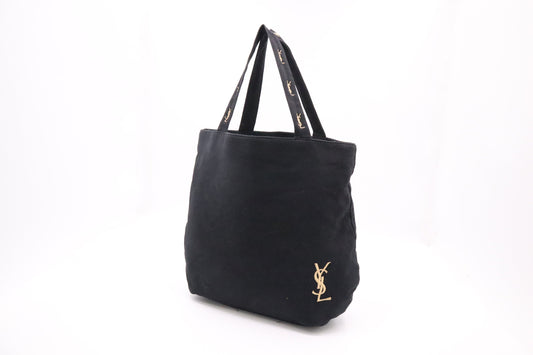 YSL Saint Laurent Tote In Canvas Black Tote Bag