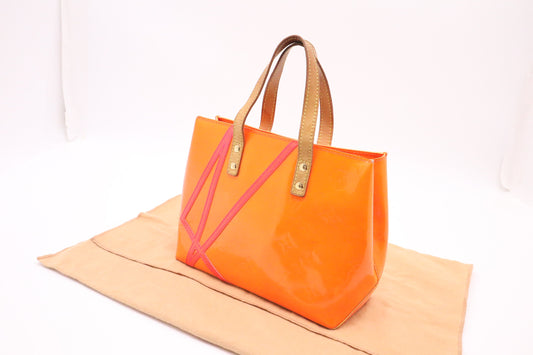 Louis Vuitton Reade Orange PM Vernis Handbag