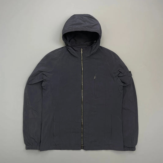 Prada Handbag Milano Line Panel Windbreaker Jacket Nylon Blue