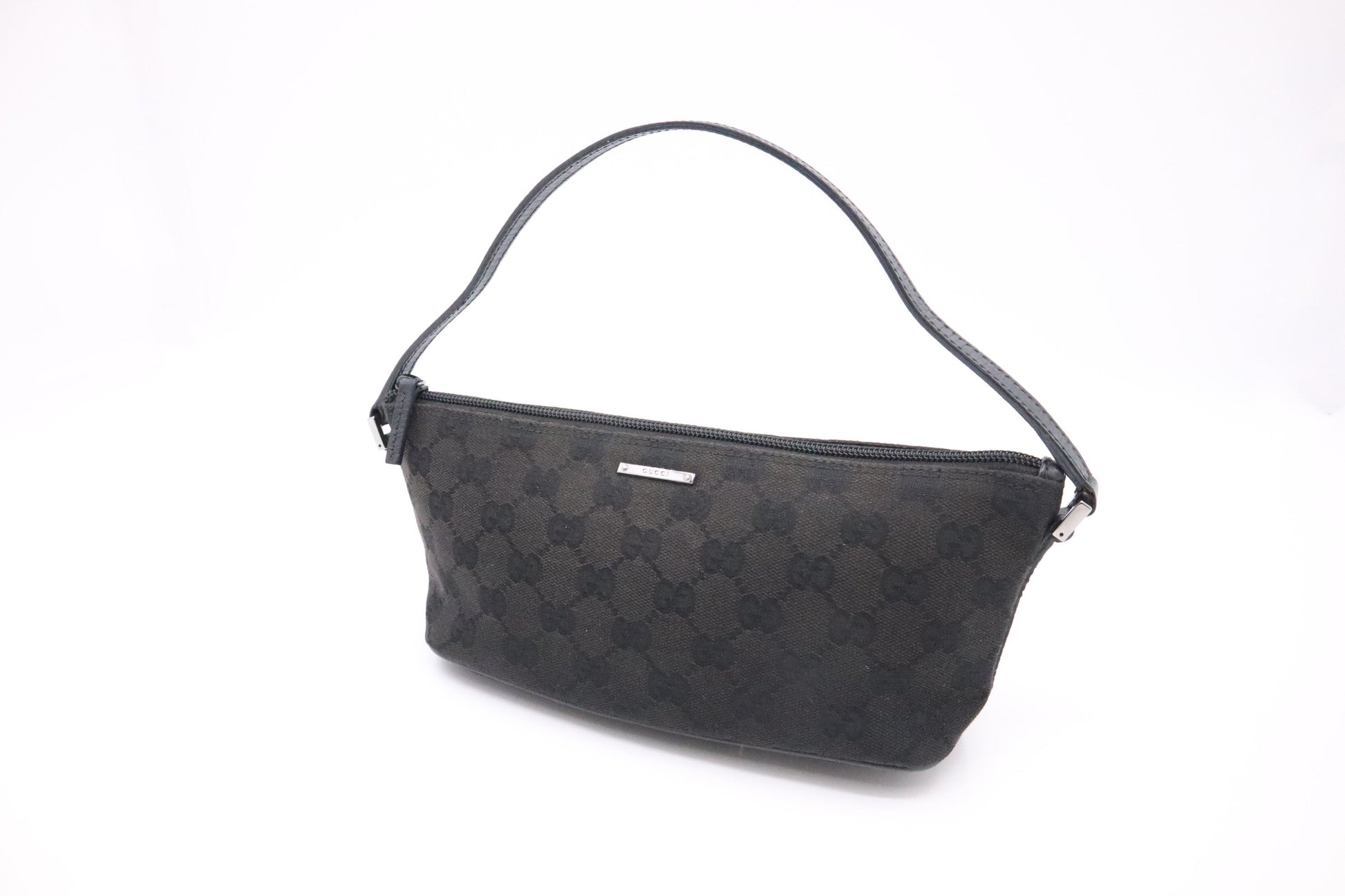 Gucci Boat Bag In Canvas Black Travel Bag