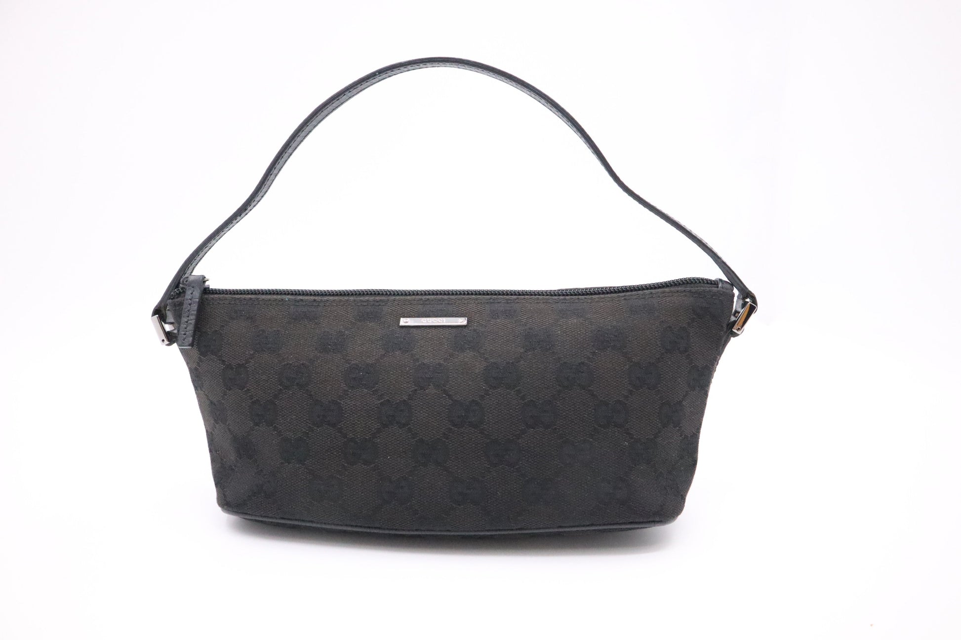 Gucci Boat Bag In Canvas Black Travel Bag