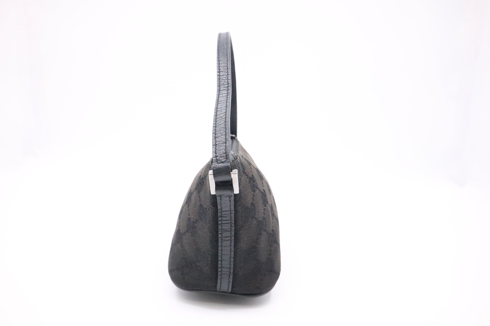 Gucci Boat Bag In Canvas Black Travel Bag