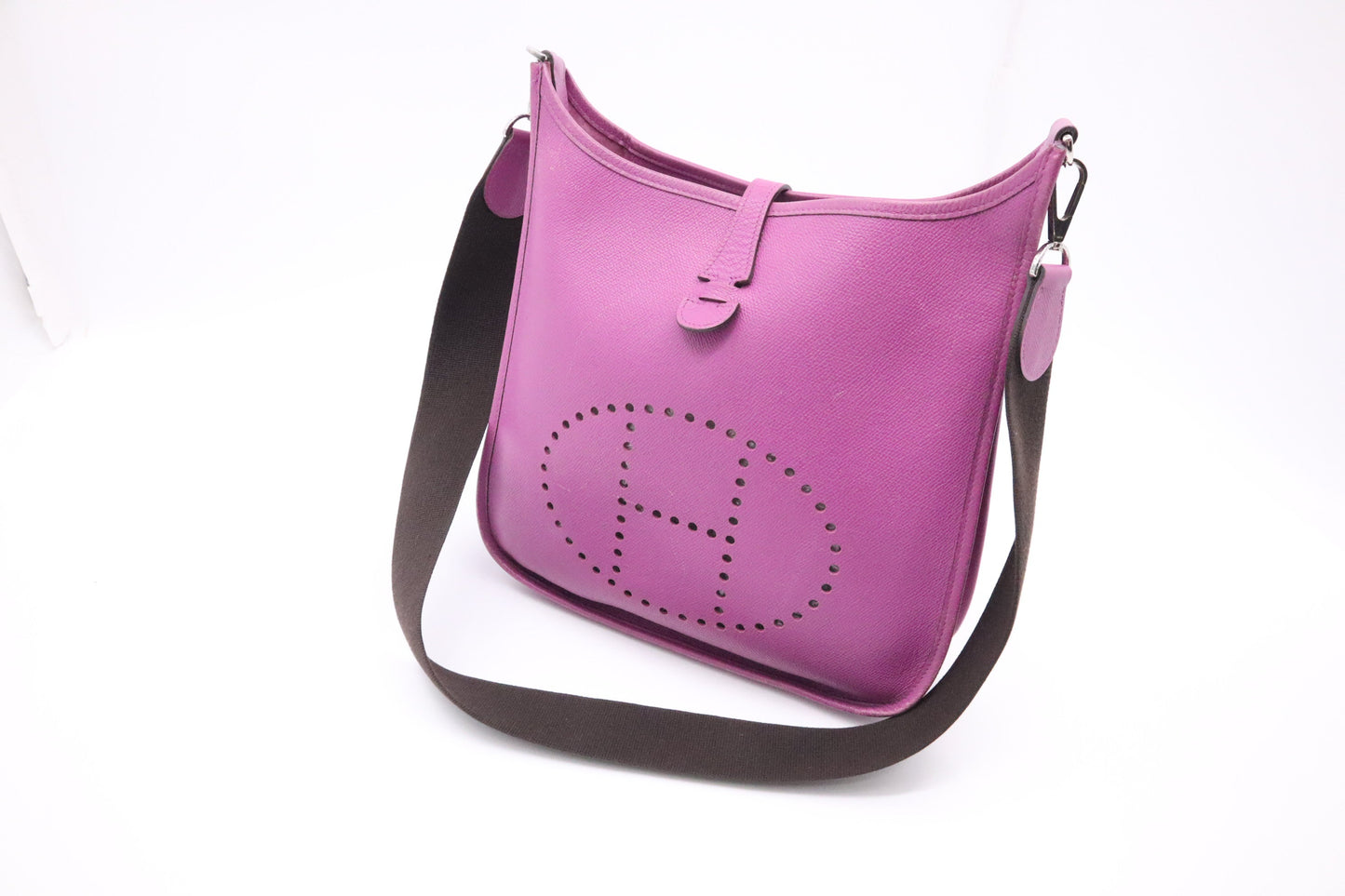 Hermes Evelyne Pm In Purple Handbag Leather Travel Bag