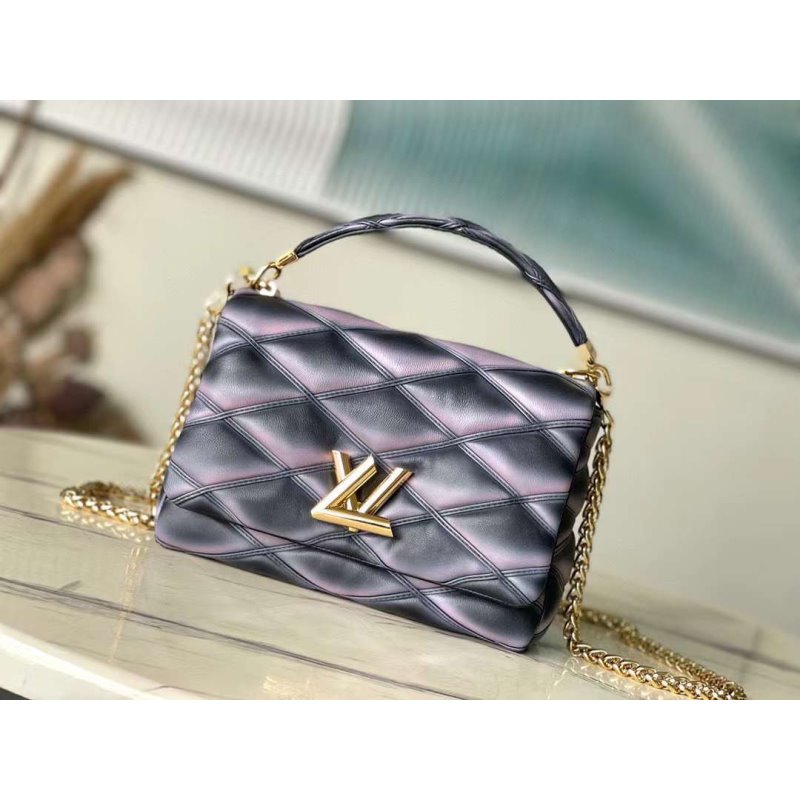 Louis Vuitton Mm Malletage Hand Bag Leather Travel Bag Bag Bg00005