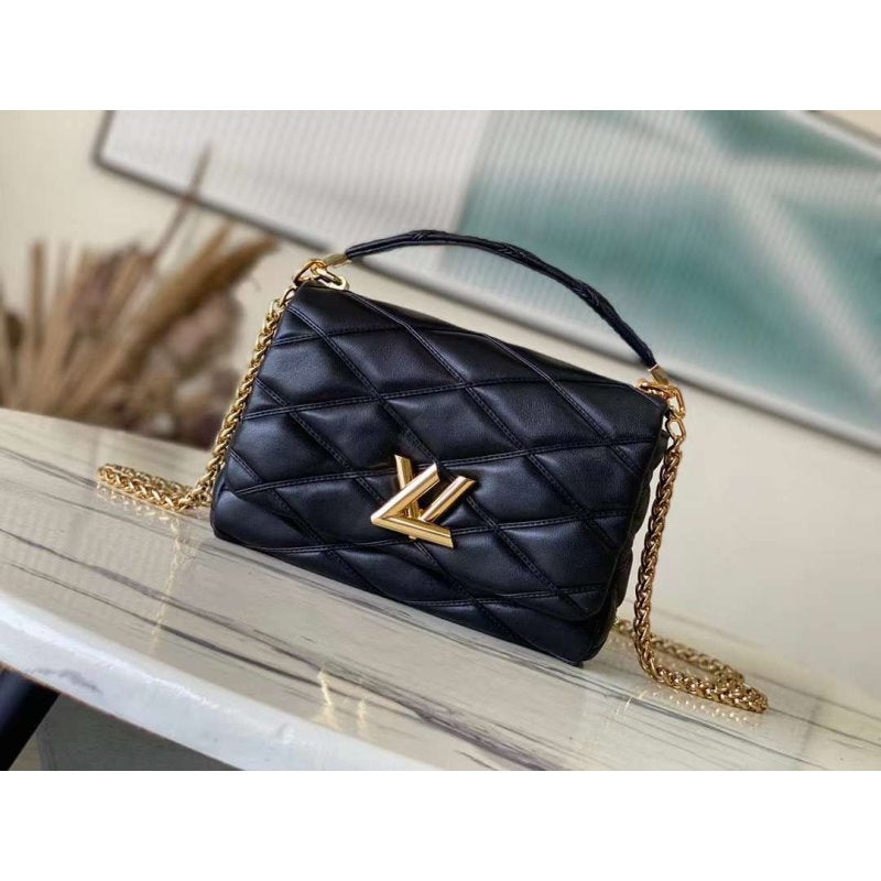 Louis Vuitton Mm Malletage Hand Bag Leather Travel Bag Hand Bag