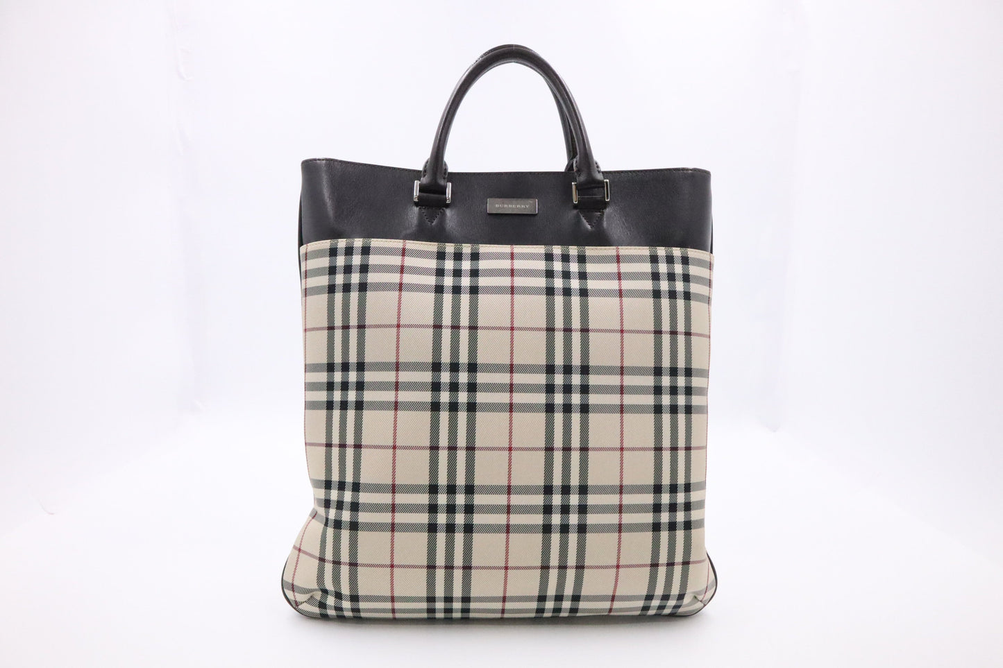 Burberry Tote Bag In Nova Check Canvas