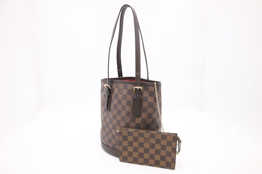 Louis Vuitton Marais Ebene Damier Canvas Handbag