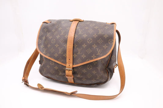 Louis Vuitton Saumur 35 Monogram Canvas Handbag Canvas 1