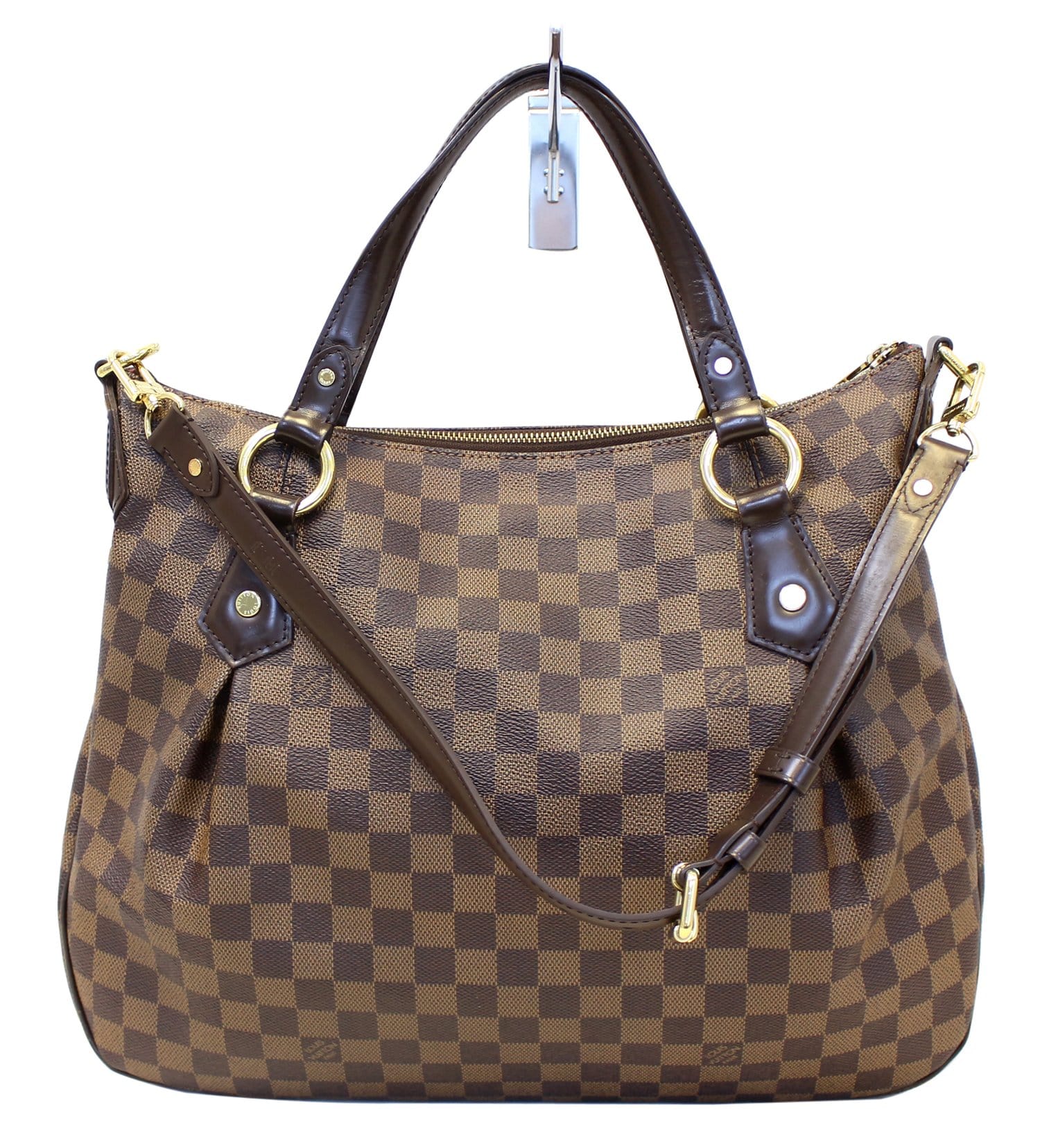 Louis Evora Mm Damier Ebene Tote Shoulder Shoulder Bag