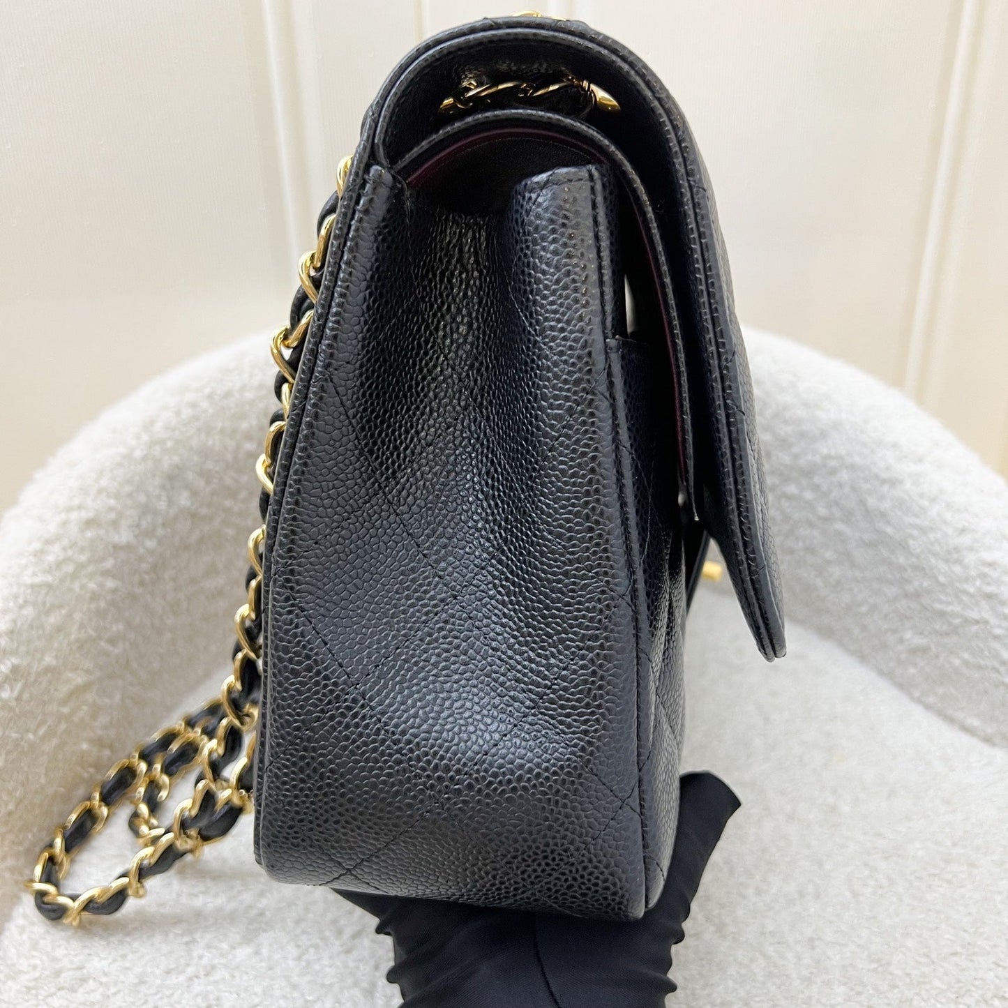 Chanel Jumbo Classic Flap DF in Black Caviar and GHW (Model: ) Accessory