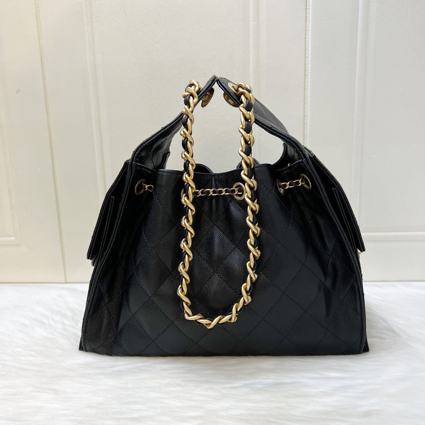 25 Small Hobo Bag in Black Caviar and AGHW (Model: ) Polished