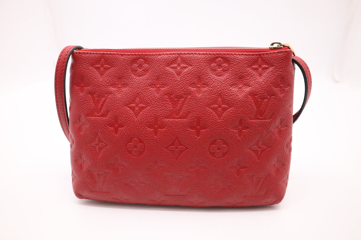 Louis Vuitton Twice Red Leather Empreinte Crossbody Bag
