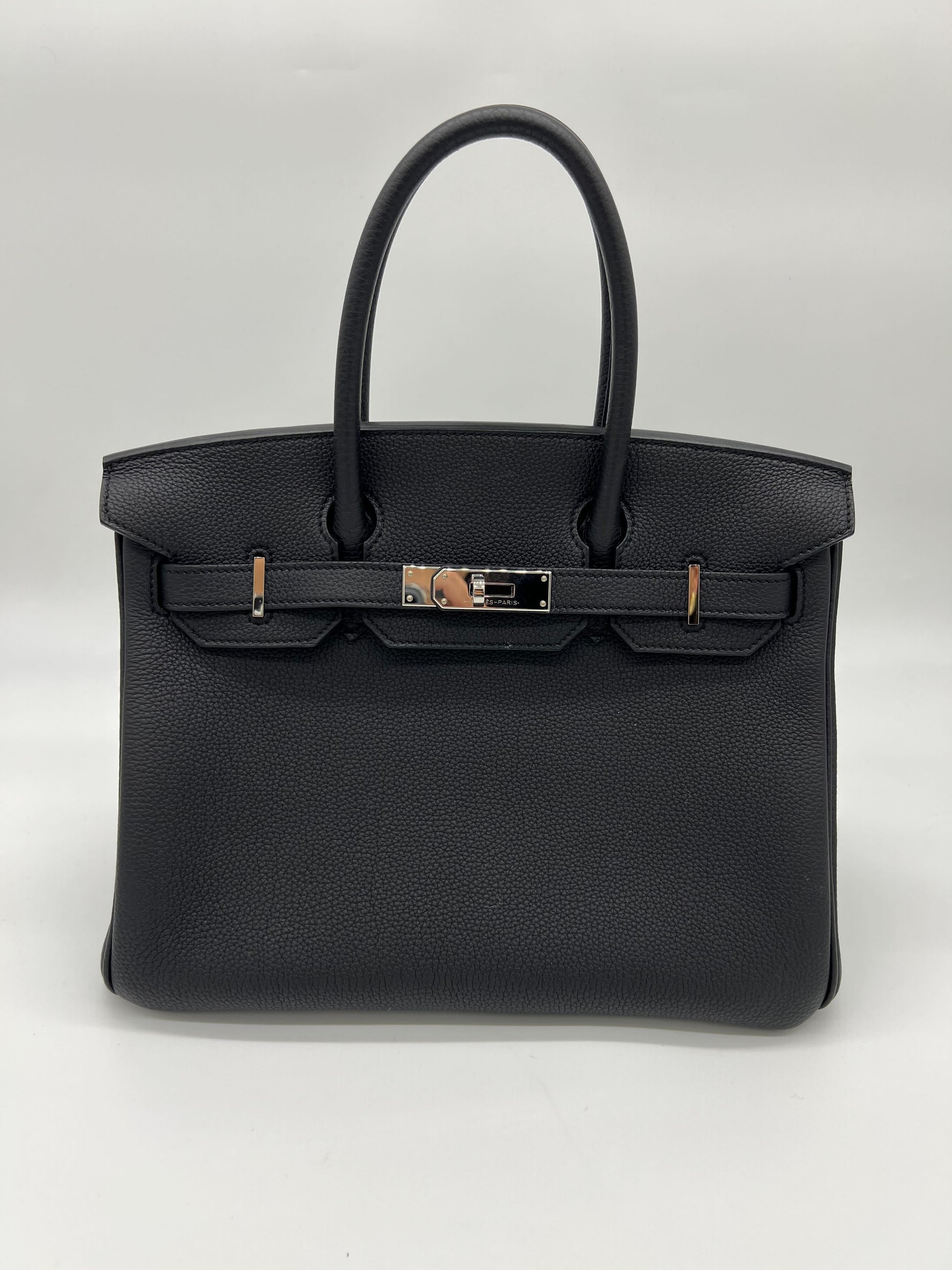 Gucci Hermes Birkin Noir Togo Palladium Hardware Handbag Travel Bag