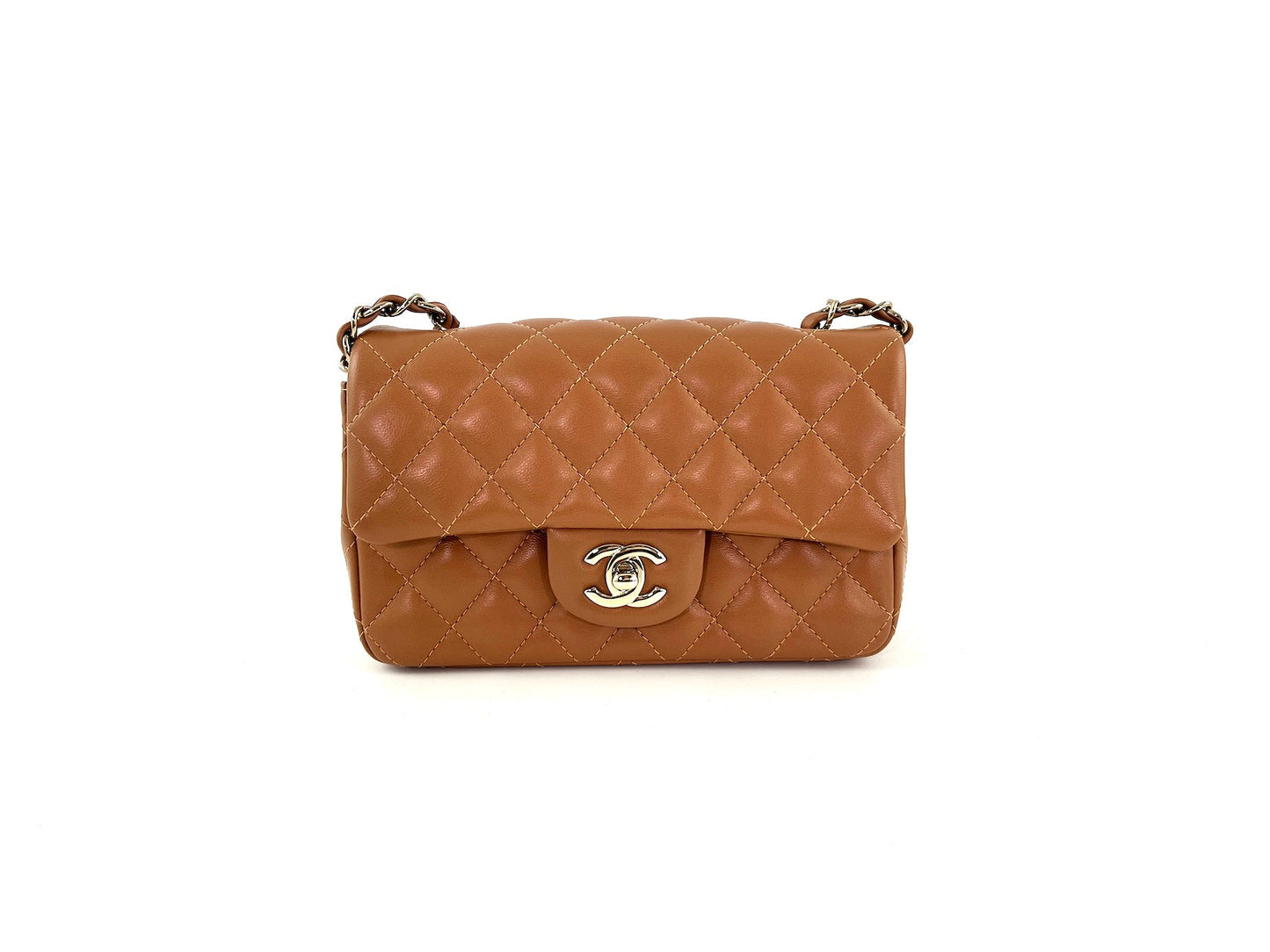 Chanel Caramel Brown 2022 Rectangular Mini Flap Accessory