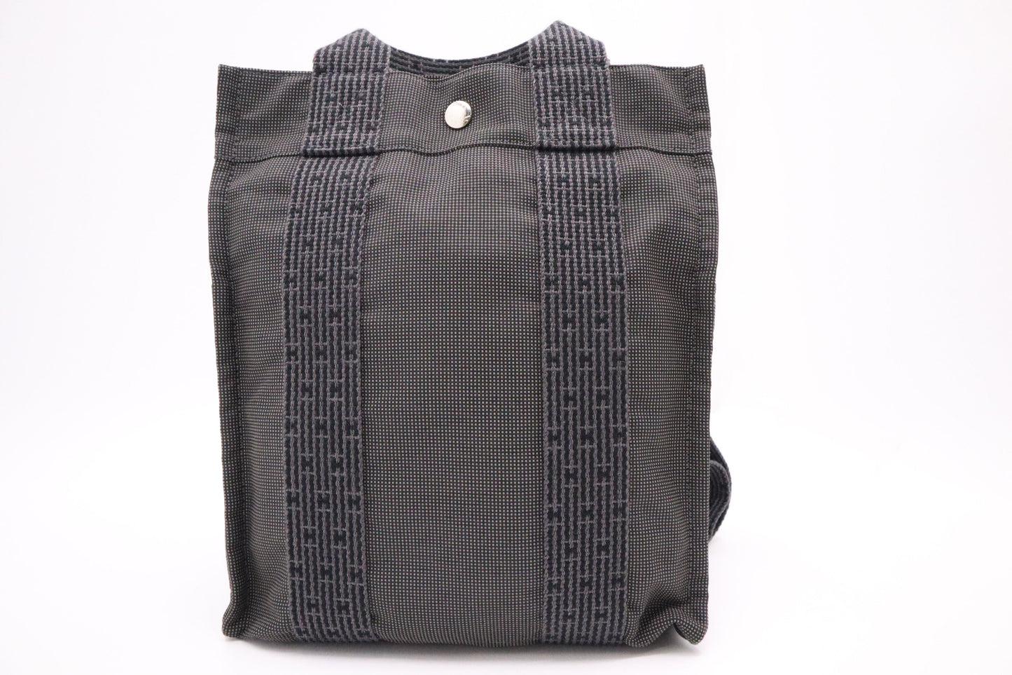 Hermes Herline Backpack In Grey Handbag Canvas