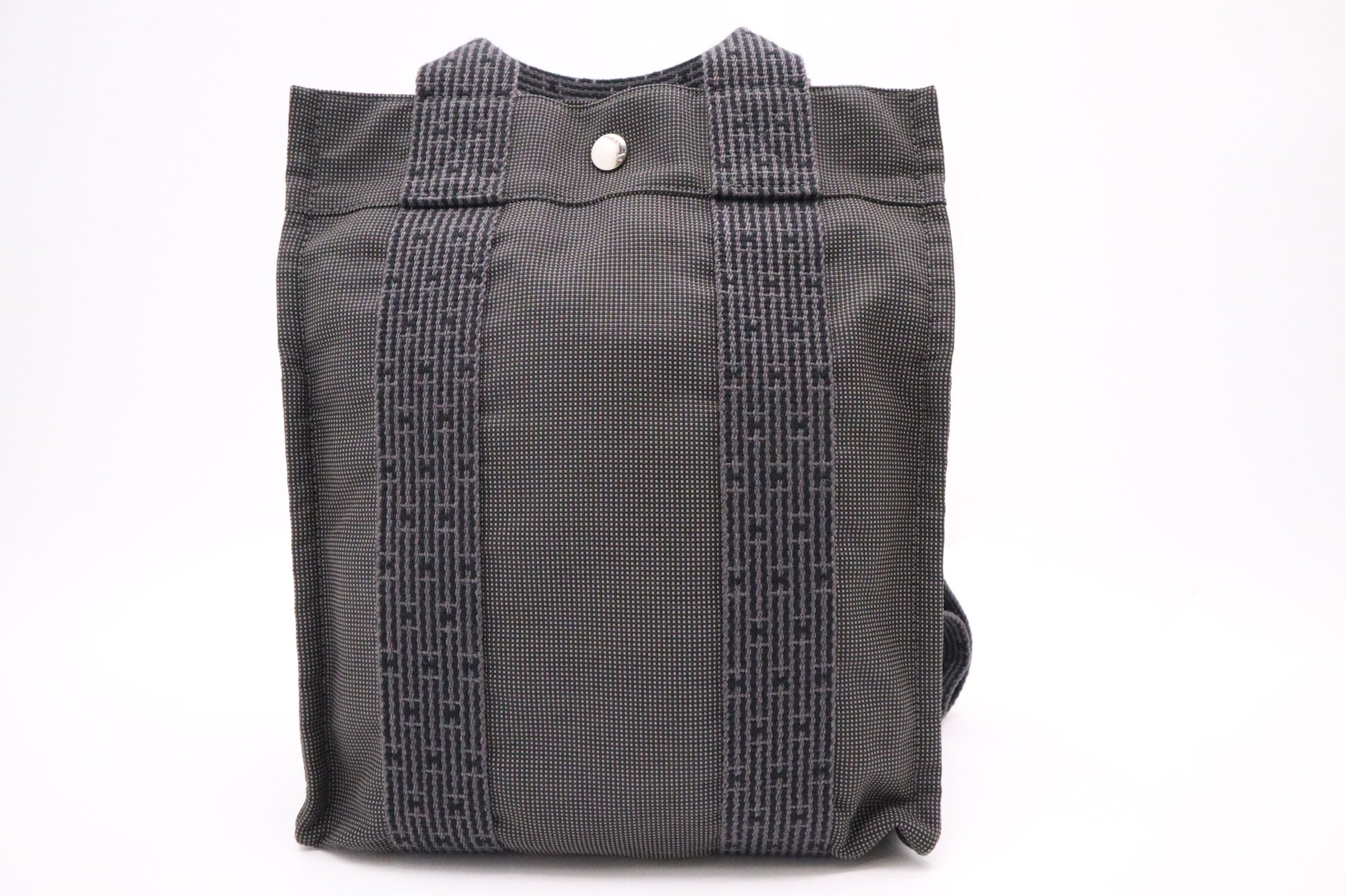 Hermes Herline Backpack In Grey Handbag Canvas