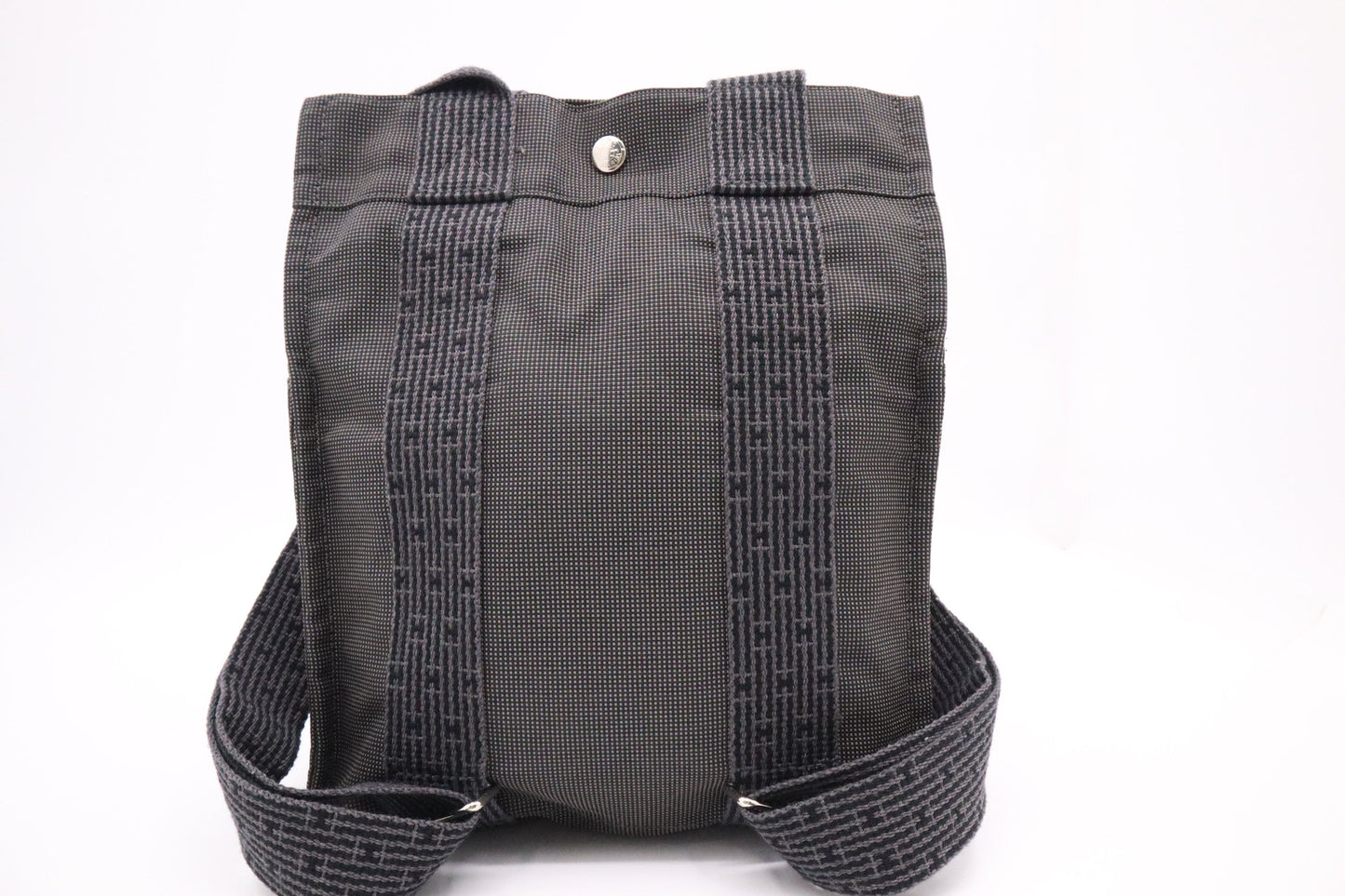 Hermes Herline Backpack In Grey Handbag Canvas