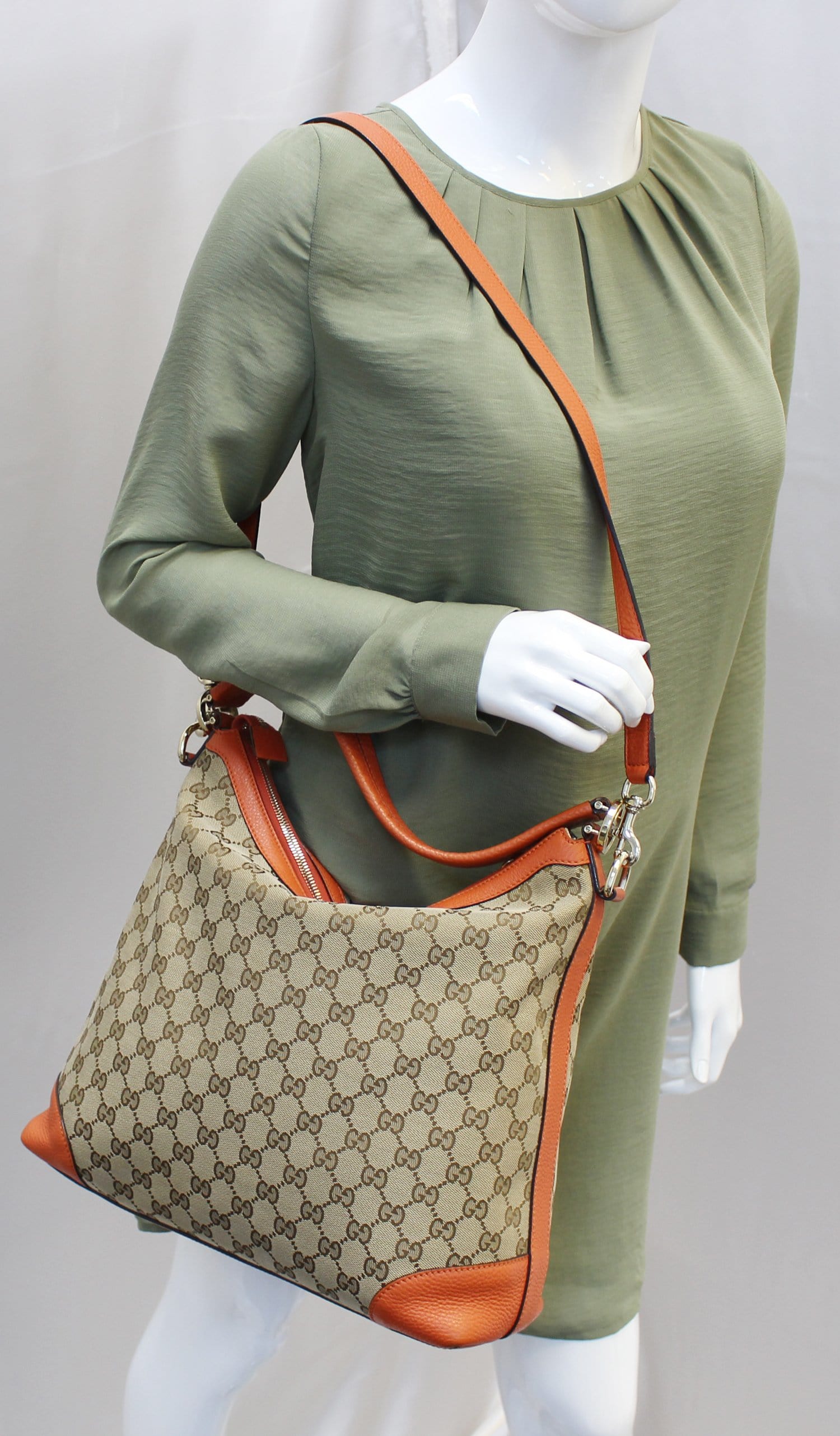 Gucci Miss Original Hobo Bag Canvas Beige Shoulder Bag