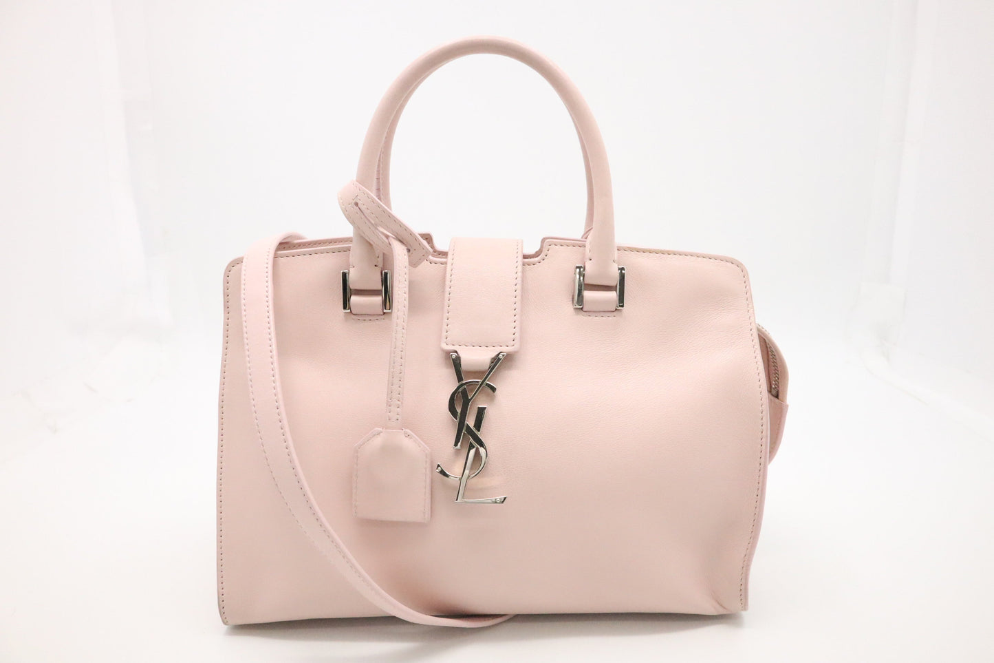 YSL Saint Laurent Baby Downtown Cabas In Travel Bag Leather Pink