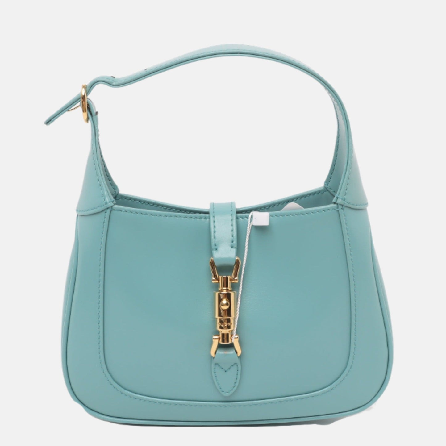 Gucci Jackie Adjustable Strap Leather Blue Mini Bag