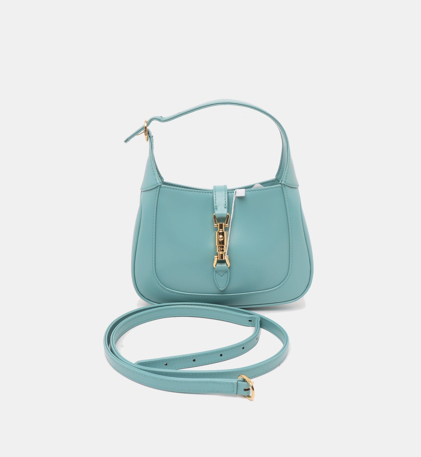 Gucci Jackie Adjustable Strap Leather Blue Mini Bag