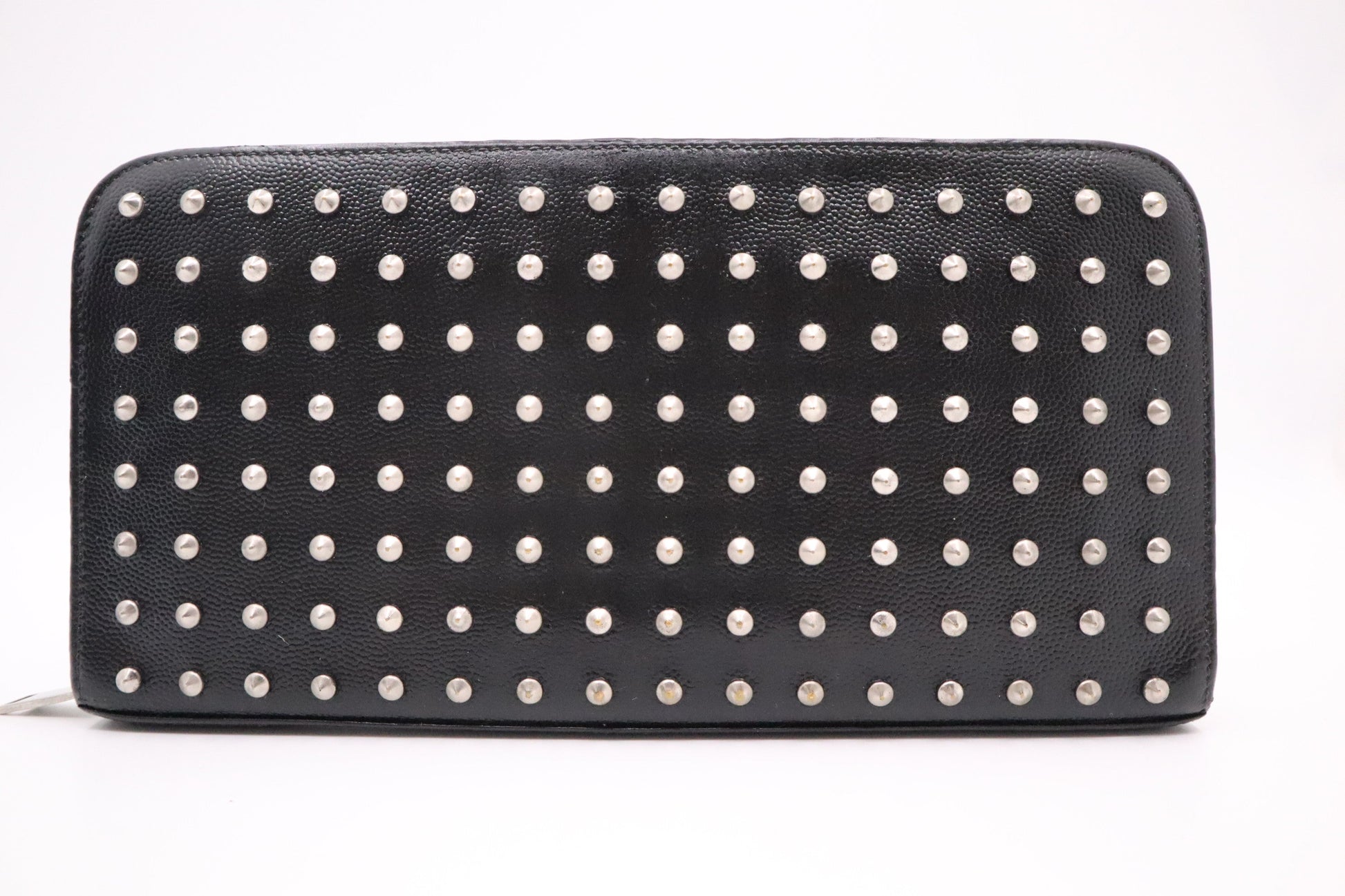 YSL Saint Laurent Organizer In Studded Travel Bag Leather Black