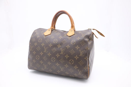 Louis Vuitton Speedy 30 Monogram Canvas Handbag Canvas 3