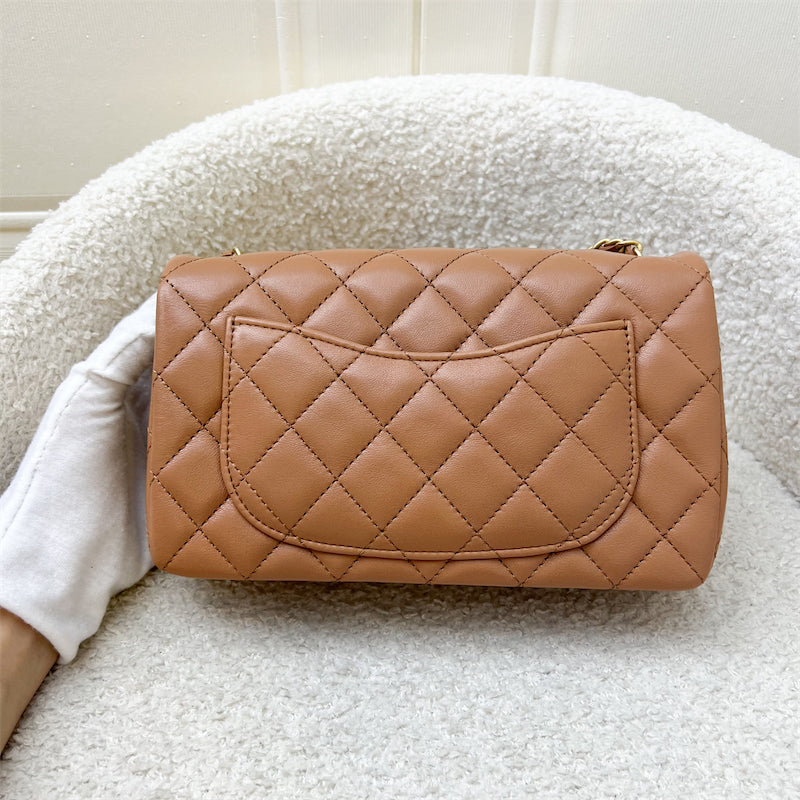 Chanel Pearl Crush Mini Rectangle Flap in Caramel Lambskin AGHW () Accessory