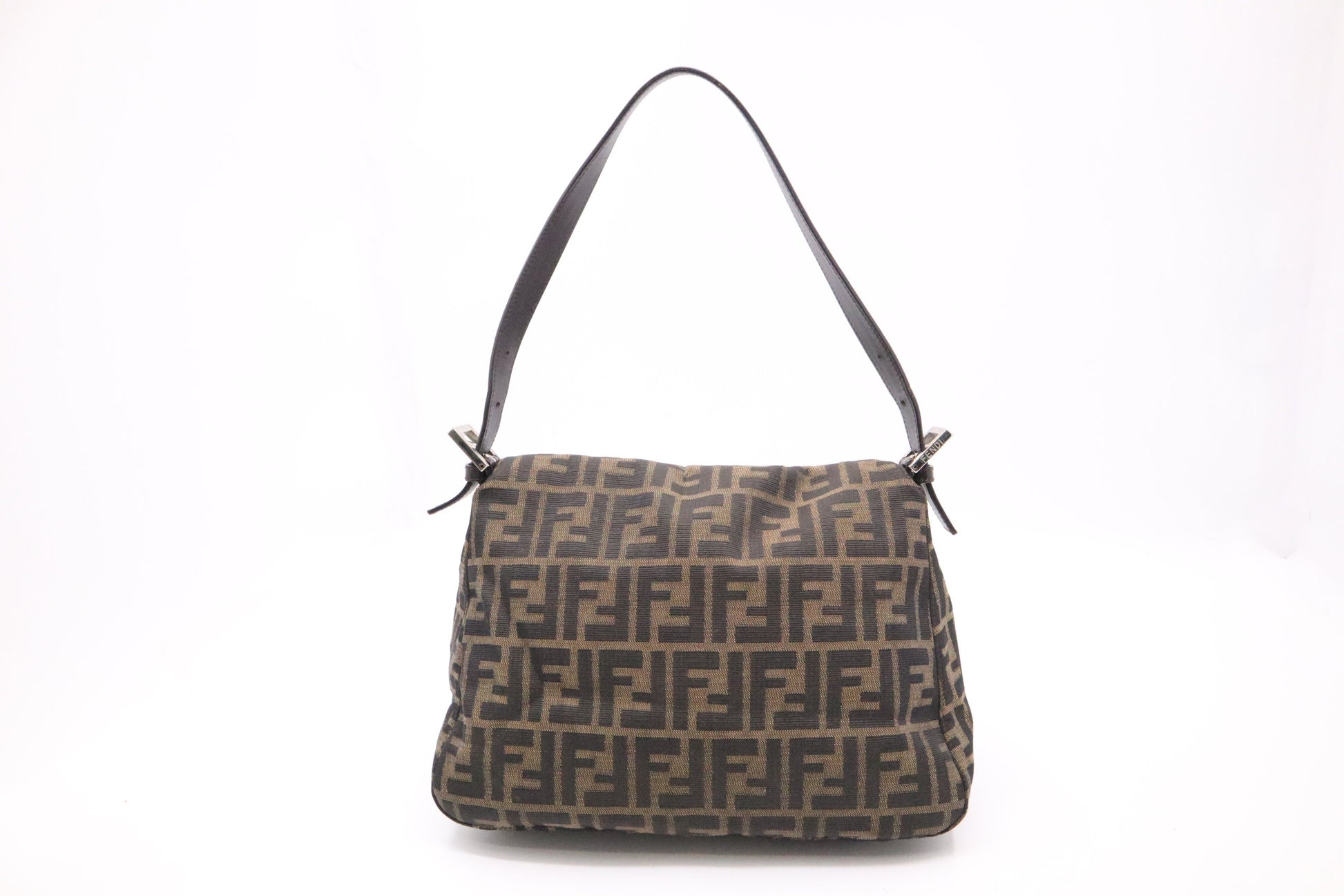 Fendi Mama Baguette In Zucca Handbag Canvas Shoulder Bag